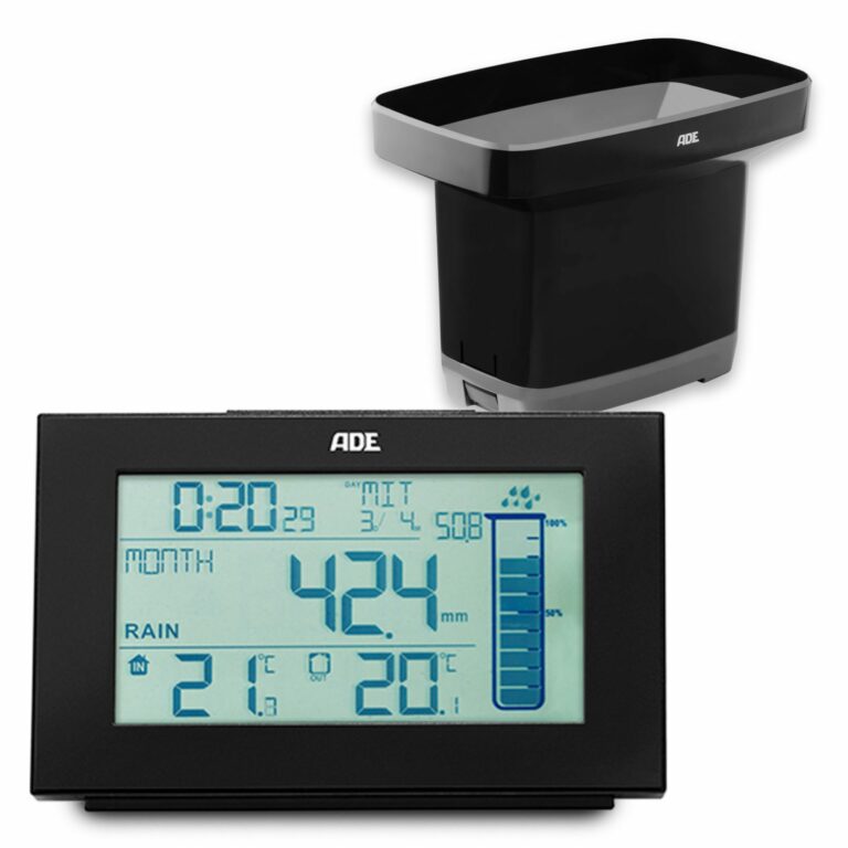 Wetterstation mit Funk-Regenmesser | ADE WS1907 mit Regenmesser