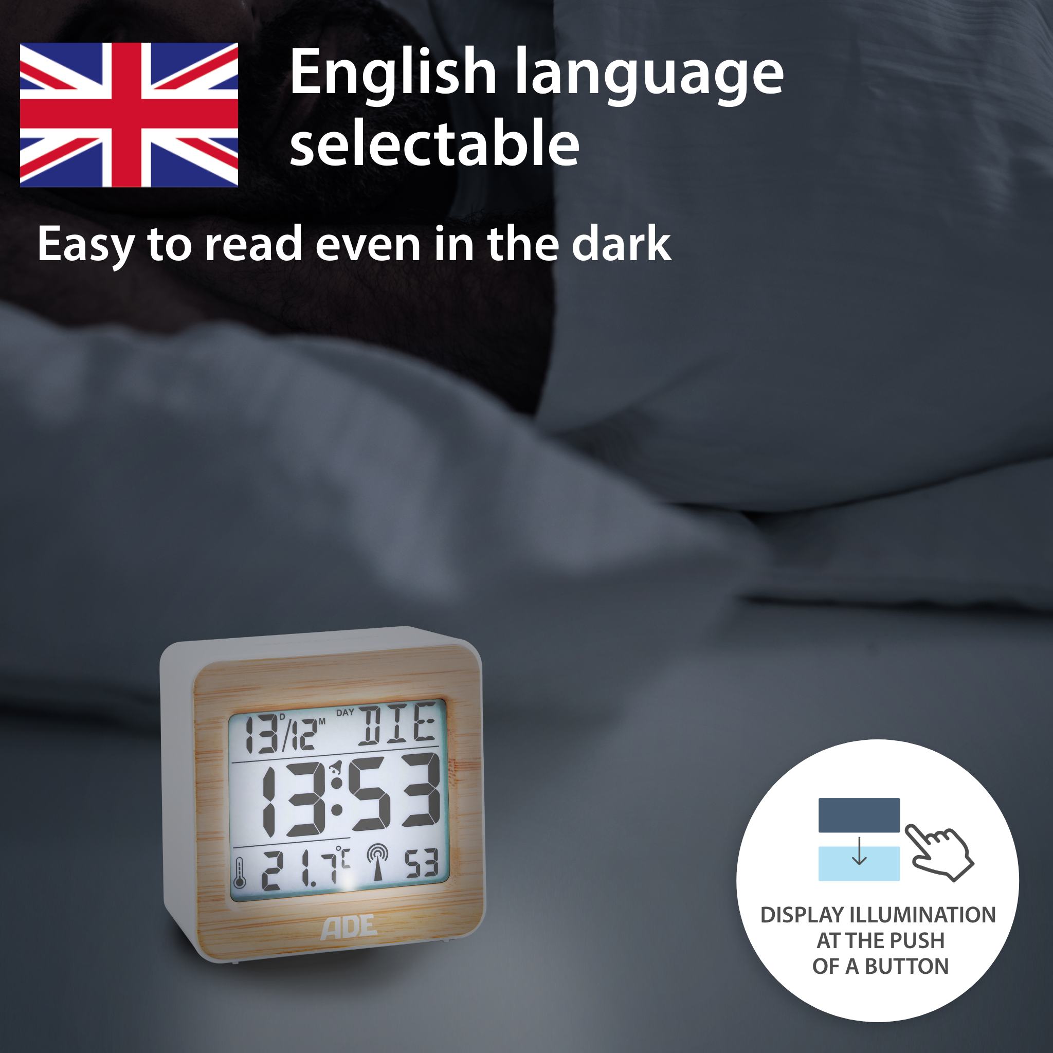 Radio-controlled alarm clock | ADE CK1941