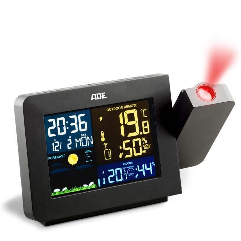 Wetterstation mit Funk-Außensensor | ADE WS1911 - diagonal Licht