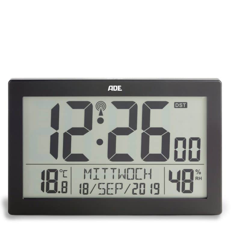 XL-Funkwanduhr | ADE CK1927 - frontal unbeleuchtet