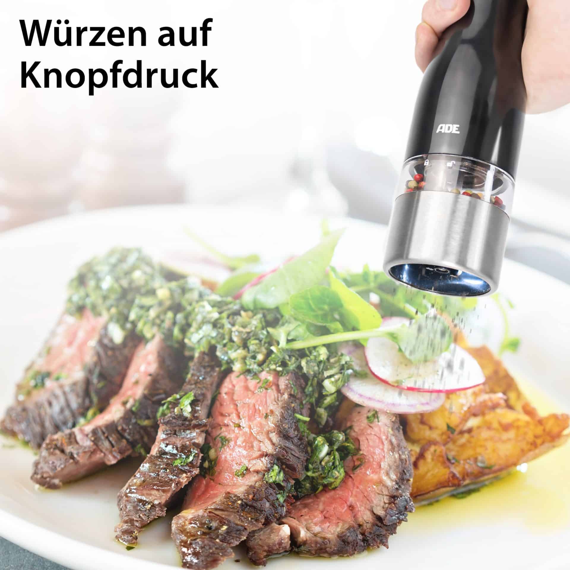 Elektrische Salz- und Pfeffermühle | ADE KG1900-3 - Würzen auf Knopfdruck
