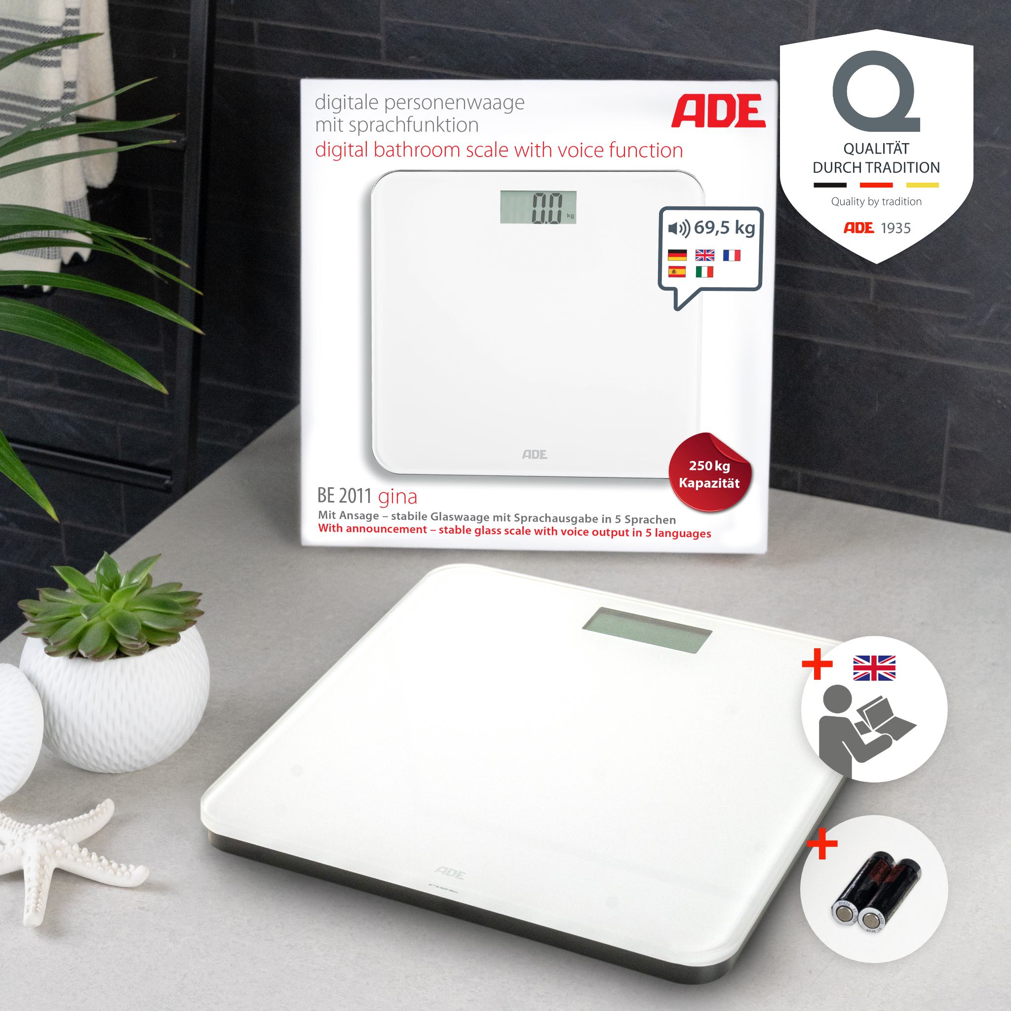 Digital Bathroom Scale | ADE BE2011 Gina