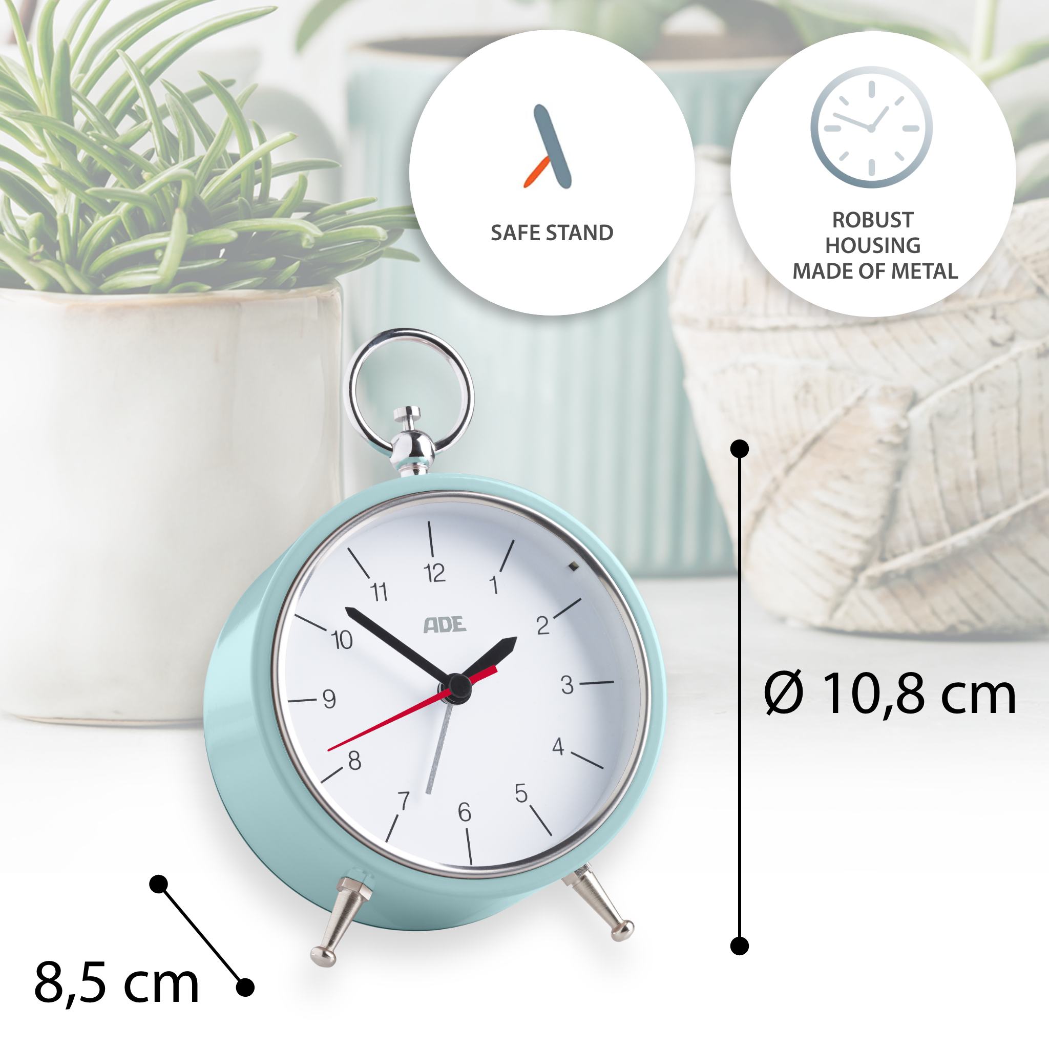 Analog retro alarm clock | ADE CK2008