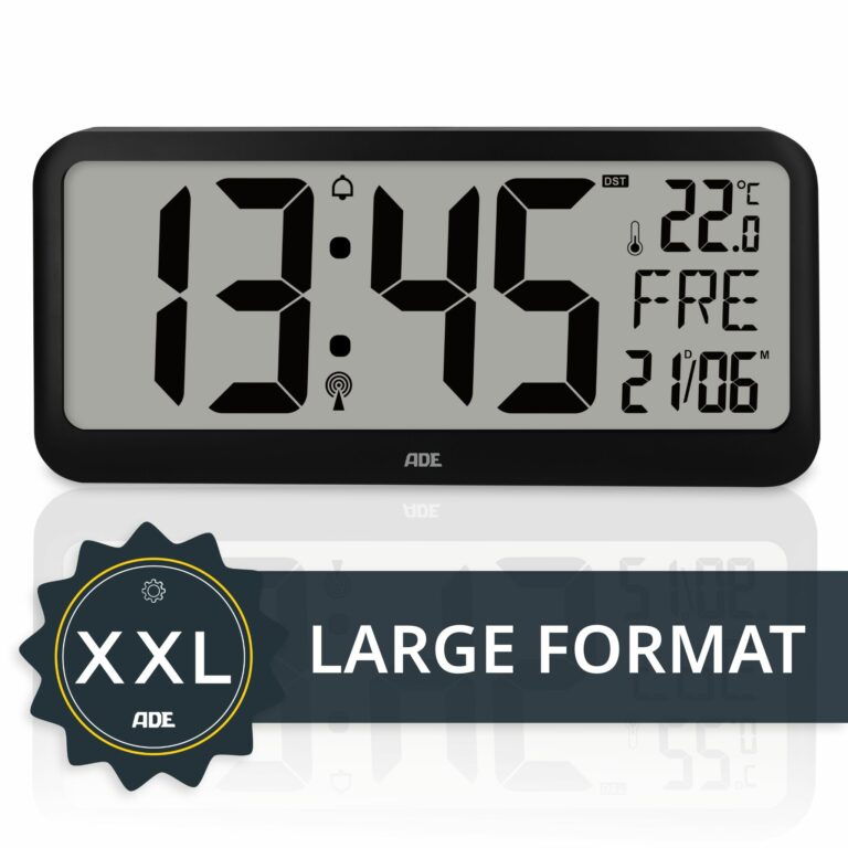 Very large digital wall clock with XXL digits | ADE CK2302