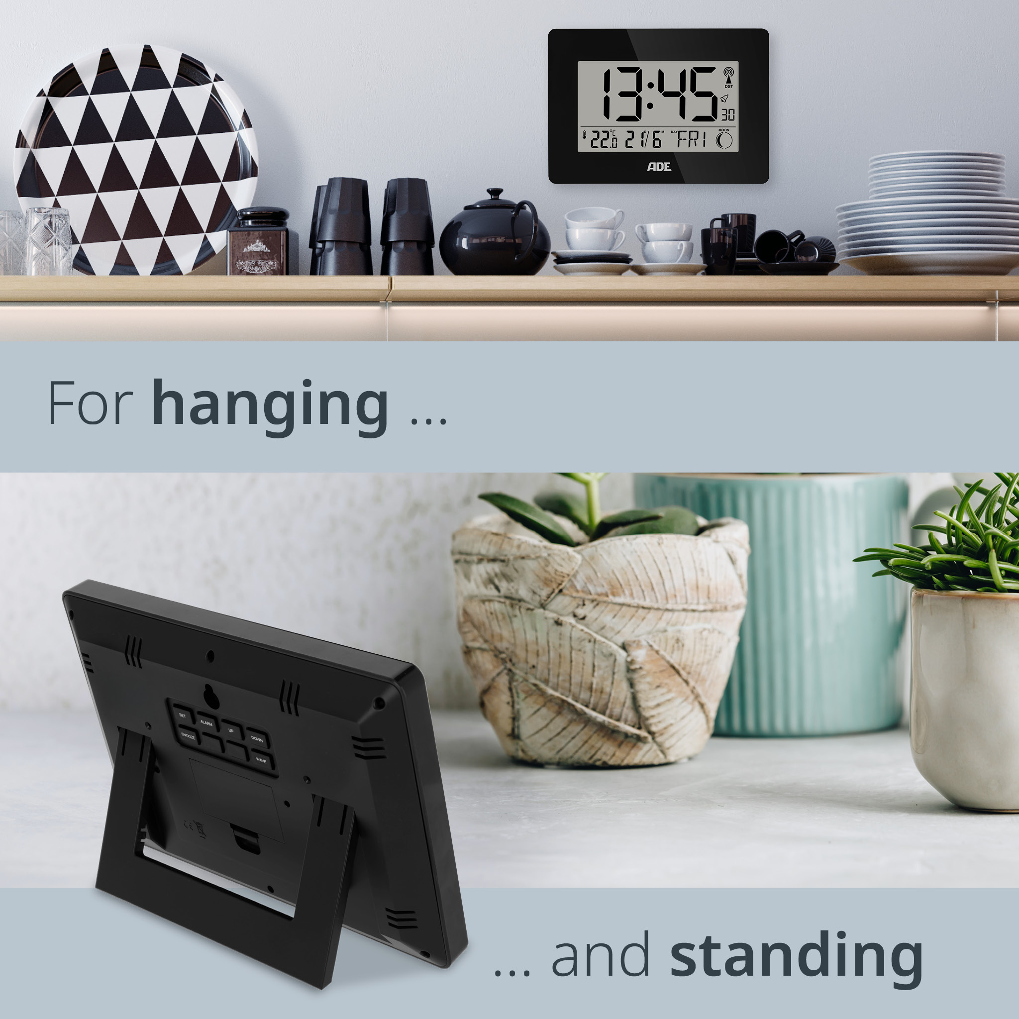 Radio-controlled clock | ADE CK2307-1