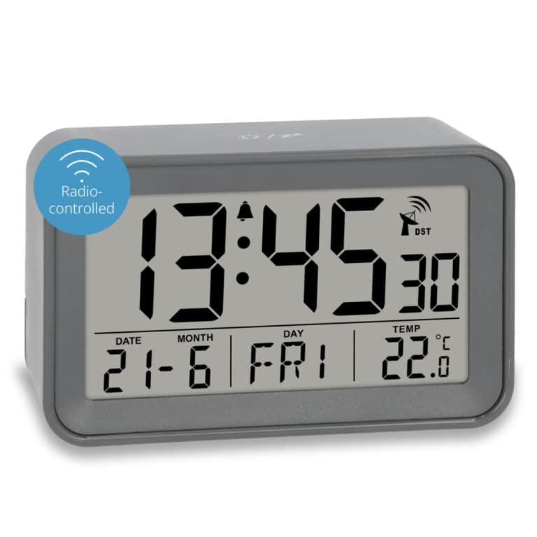 Radio-controlled alarm clock with calendar | CK2306