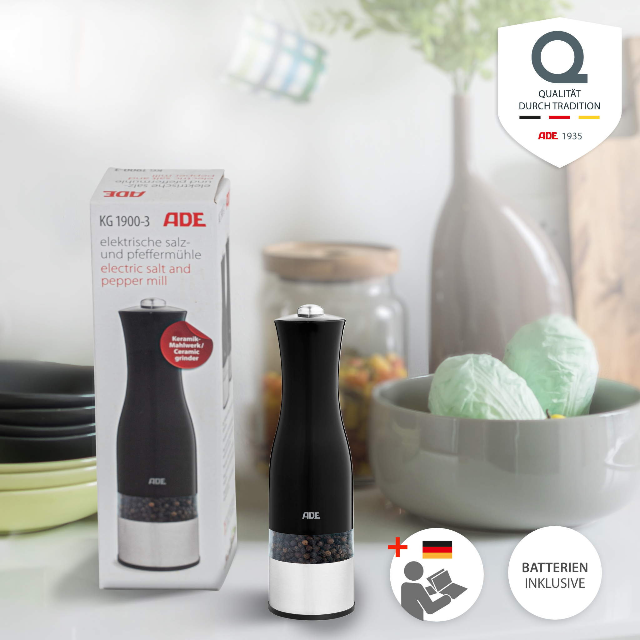 Elektrische Salz- und Pfeffermühle | ADE KG1900-3